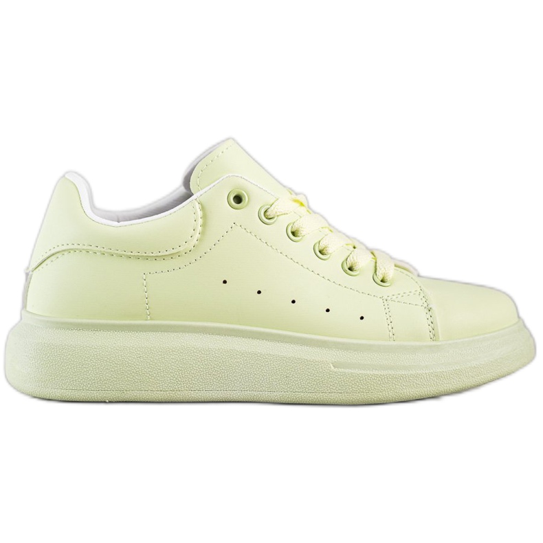 SHELOVET Adidași verzi pe platformă verde
