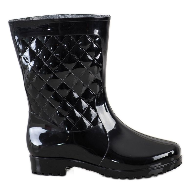 SHELOVET Wellies matlasate elegante negru