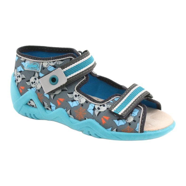 Pantofi pentru copii Befado galbeni 350P021 albastru gri