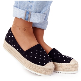 S.Barski Espadrile pe platforma de paie S. Bararski Negru S.Barski Espadrile pe platforma de paie S. Bararski Negru