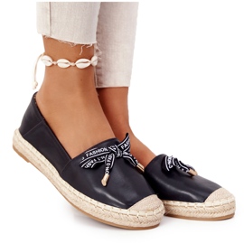 S.Barski Espadrile negre S. Barski pe talpă de paie negru S.Barski Espadrile negre S. Barski pe talpă de paie negru