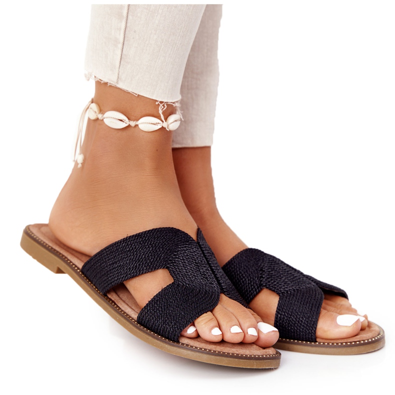 Papuci de damă eleganți S.Barski Negru