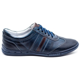 Joker Pantofi din piele pentru bărbați 521 bleumarin albastru