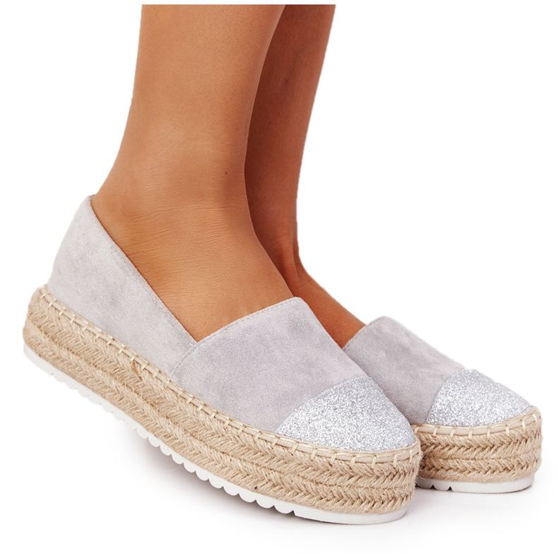 S.Barski Espadrile pe platforma de paie S. Barski Grey bej