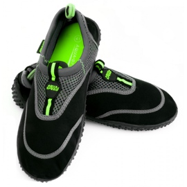 Încălțăminte de plajă AQUA-SPEED negru, gri, lime 5A