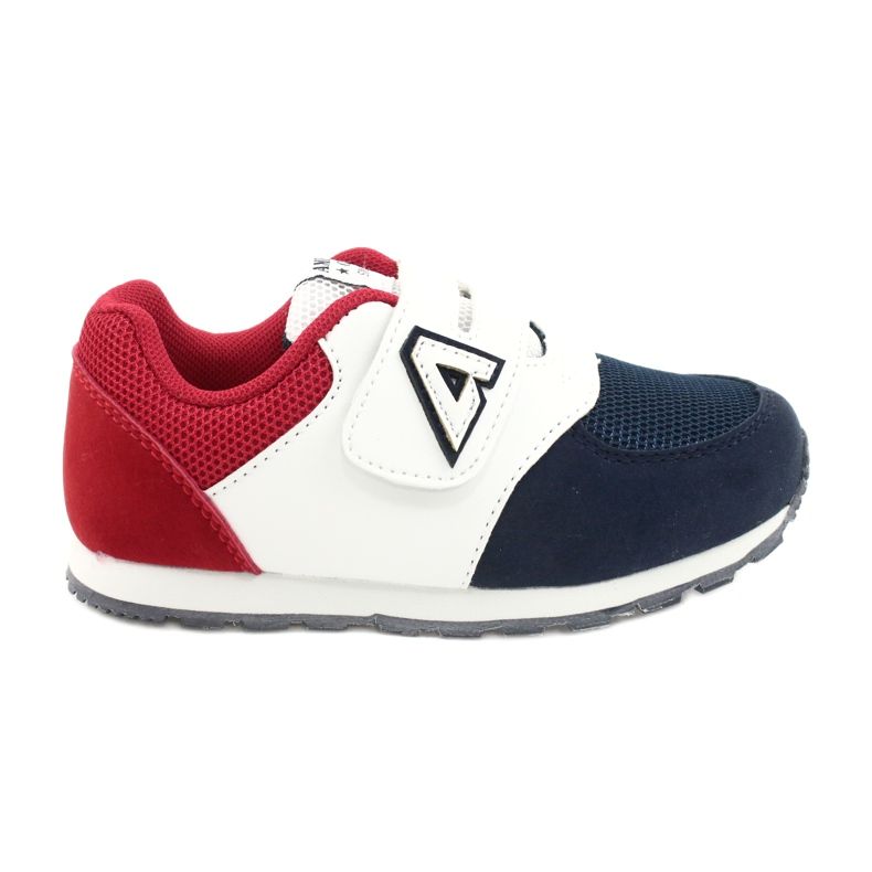 American Club Pantofi sport pentru copii Insert din piele BS01 BS02 Navy alb