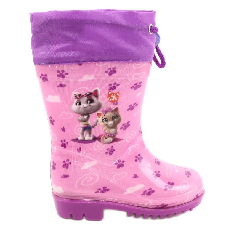 American Club American Pink Kitties Galoshes KAL05 violet roz
