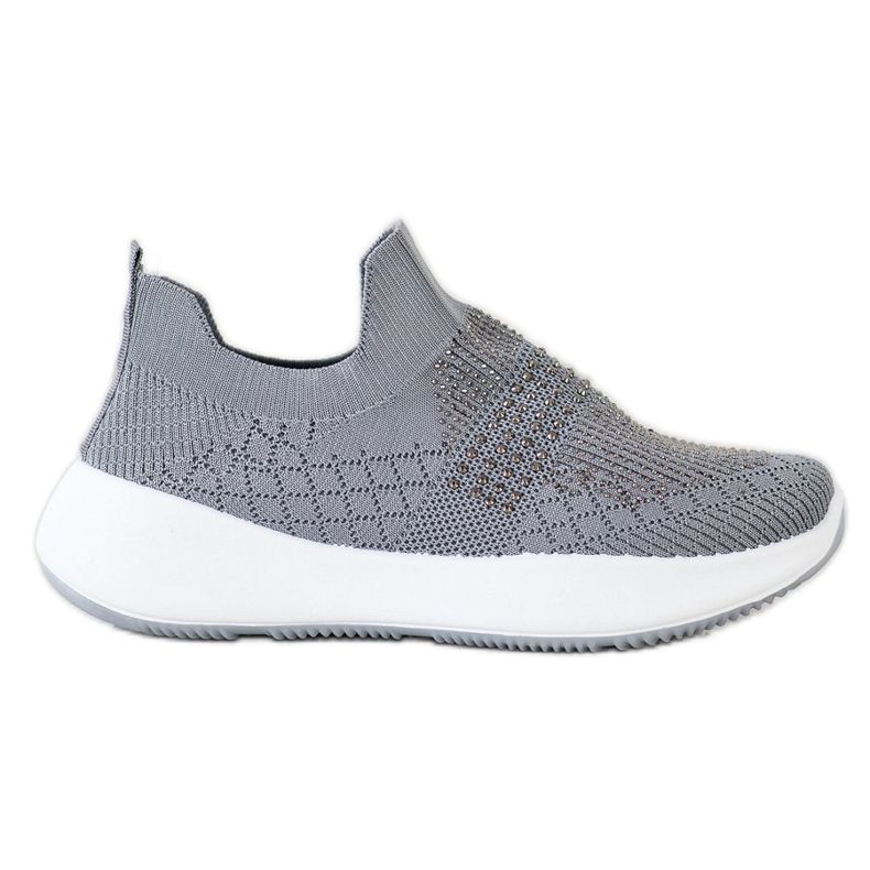 Renda Adidași gri cu cristale