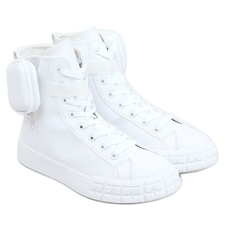 Adidași pentru gleznă cu plic alb VL142 Alb Adidași pentru gleznă cu plic alb VL142 Alb
