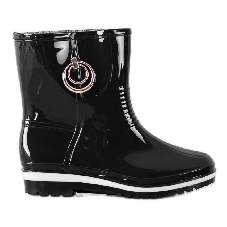 Bona Galoșii cu ornament de aur negru