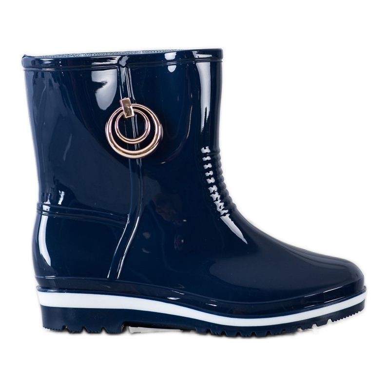 Bona Galoșii cu ornament de aur albastru