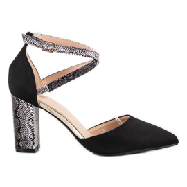 S. BARSKI Pompe elegante pe un stâlp negru S. BARSKI Pompe elegante pe un stâlp negru