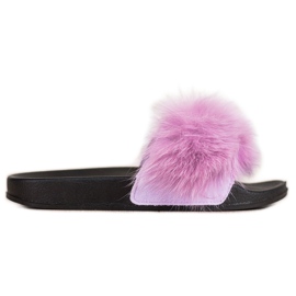 Bona Flip-flops la modă cu blană violet
