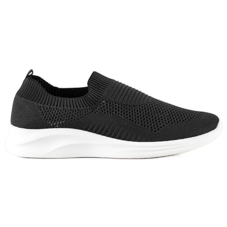 Ideal Shoes Sliponii sport negri negru