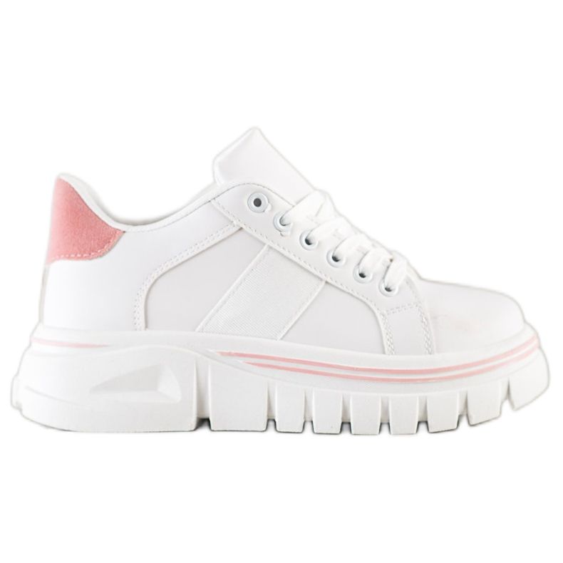 SHELOVET Adidași albi pe platformă