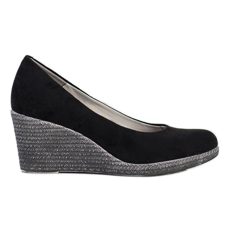 Pompele din piele de căprioară VINCEZA negru