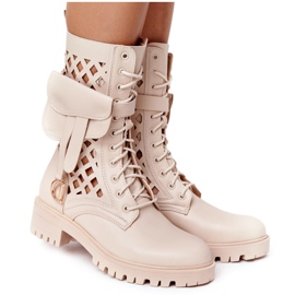 PS1 Cizme ajurate cu rinichi Beige Rock Star bej PS1 Cizme ajurate cu rinichi Beige Rock Star bej