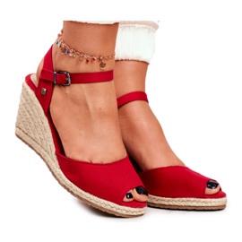 Sandale pentru femei Espadrile Big Star Red DD274A213 roșu
