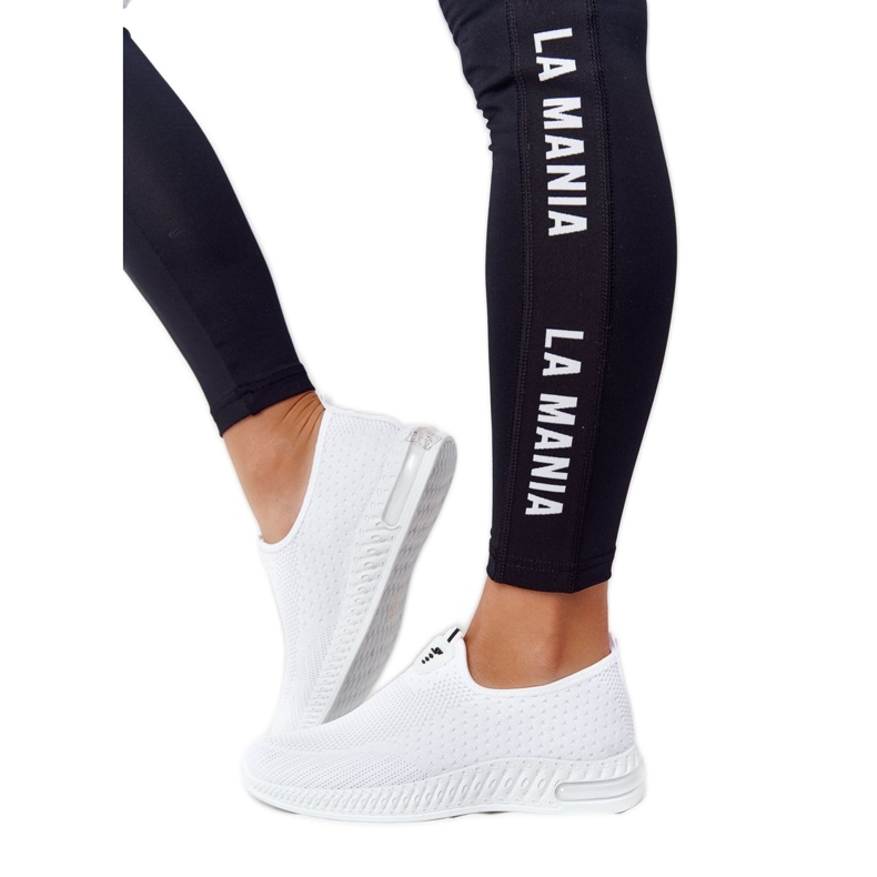 PS1 Pantofi sport pentru femei Slip-on White Be Stretchy alb PS1 Pantofi sport pentru femei Slip-on White Be Stretchy alb