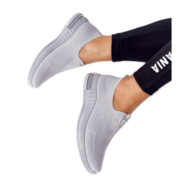 PS1 Încălțăminte sport pentru femei Slip-on Grey Be Stretchy gri PS1 Încălțăminte sport pentru femei Slip-on Grey Be Stretchy gri