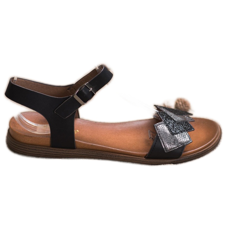 Sandale elegante Sergio Leone negru