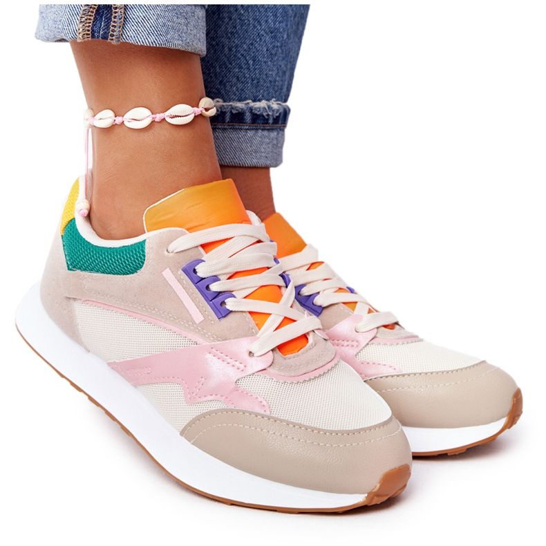 PS1 Încălțăminte sport pentru femei Adidași bej după ore multicolor PS1 Încălțăminte sport pentru femei Adidași bej după ore multicolor