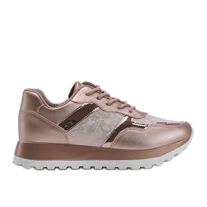 Adidași șampanie din piele ecologică 2019-447 multicolor de aur