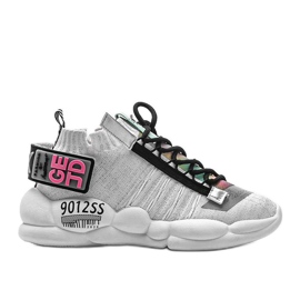 Adidași șosete albe Ava multicolor