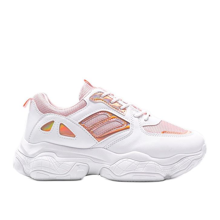 Adidași roz și albi pe talpă groasă Annette multicolor