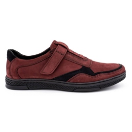 Polbut Pantofi casual din piele pentru bărbați 2102 claret roșu Polbut Pantofi casual din piele pentru bărbați 2102 claret roșu