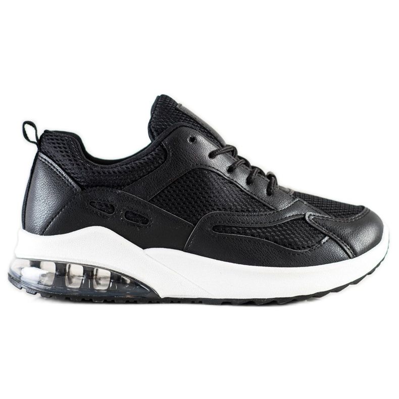 SHELOVET Adidași negri cu plasă negru