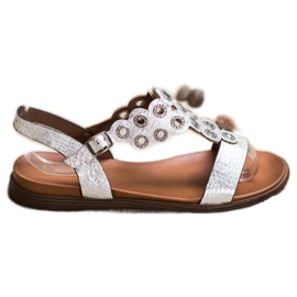 Sergio Leone Sandale elegante cu zirconiu cubic argint Sergio Leone Sandale elegante cu zirconiu cubic argint