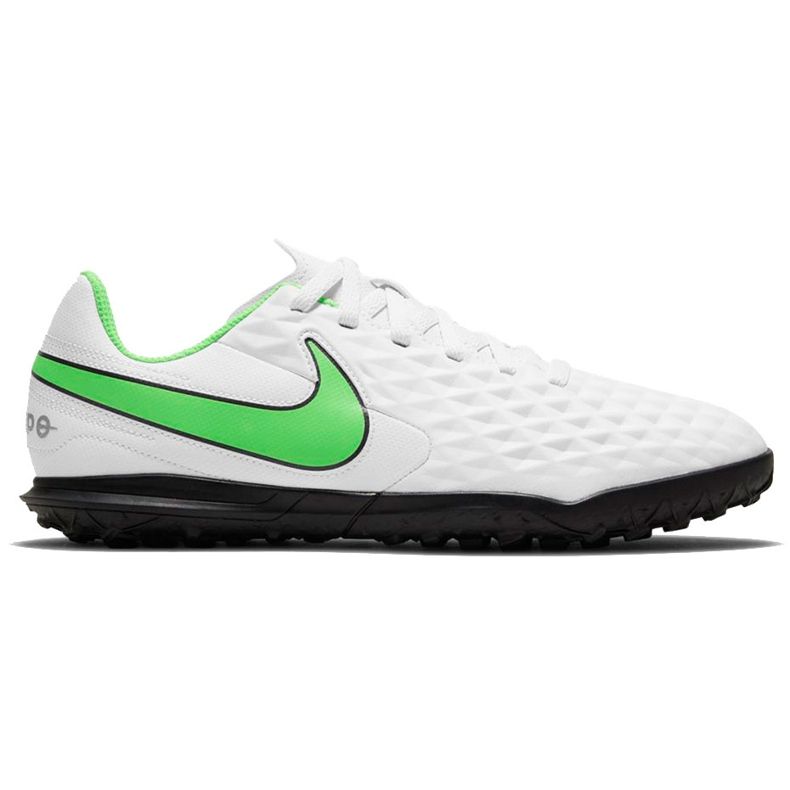 Pantof de fotbal Nike Tiempo Legend 8 Club Tf Junior AT5883 030 alb alb