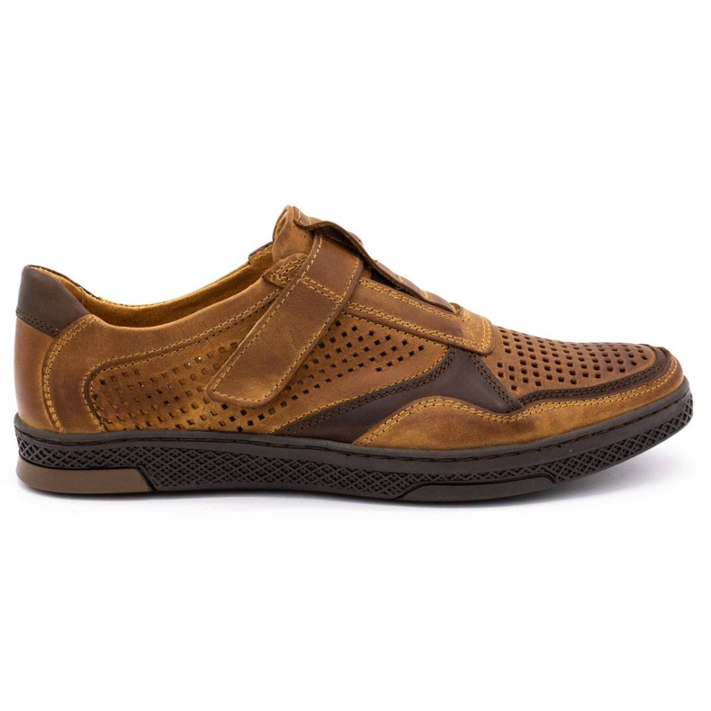 Polbut Pantofi casual din piele pentru bărbați 2102L camel maro Polbut Pantofi casual din piele pentru bărbați 2102L camel maro