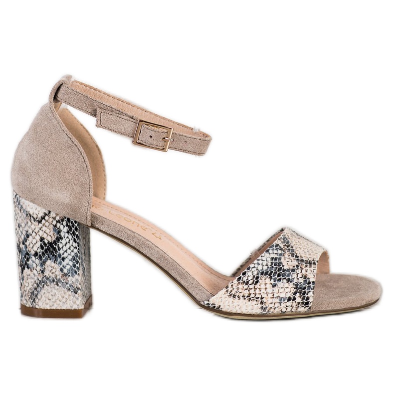 Sandale elegante Sergio Leone bej multicolor