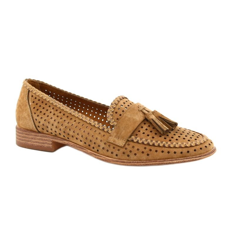 Mocasini din piele deschisă Sergio Leone MK735 Camel maro Mocasini din piele deschisă Sergio Leone MK735 Camel maro