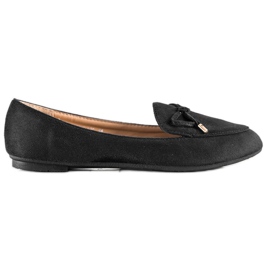 Abloom Domnii din piele de căprioară cu arc negru