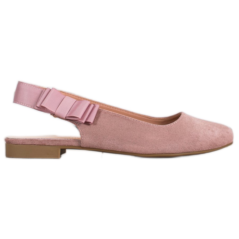 Sergio Leone Pompele slip-on cu arc roz