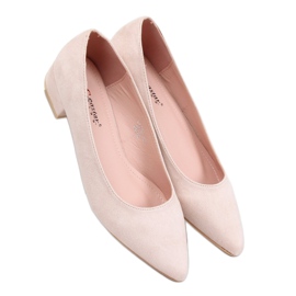 Pantofi cu toc jos bej CL70P Bej