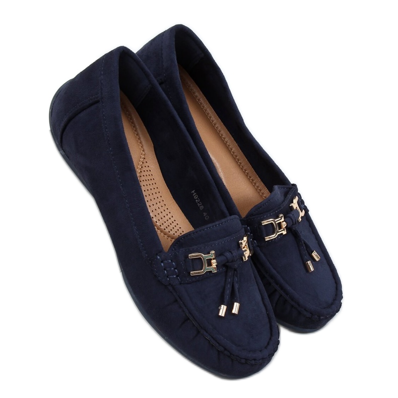 Mocasini dama cu platformă bleumarin H9228 Azul albastru marin