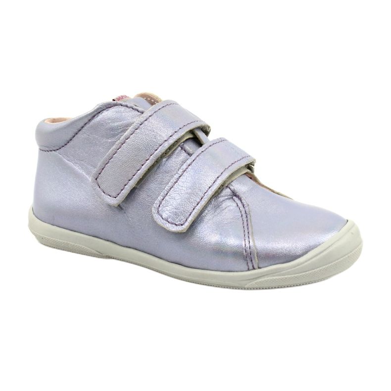 Pantofi Velcro din piele de fete 1264 Mazurek holografic violet Pantofi Velcro din piele de fete 1264 Mazurek holografic violet