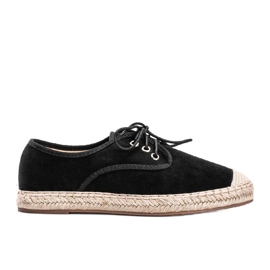 Espadrile negre din piele ecologică Celina negru