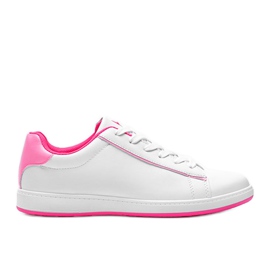 Tenisi albi pentru femei Neon Fuxia Carol Tenisi albi pentru femei Neon Fuxia Carol