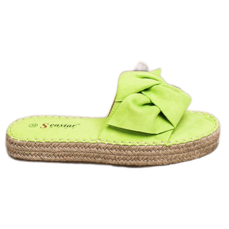 Seastar Espadrile din piele de căprioară verde