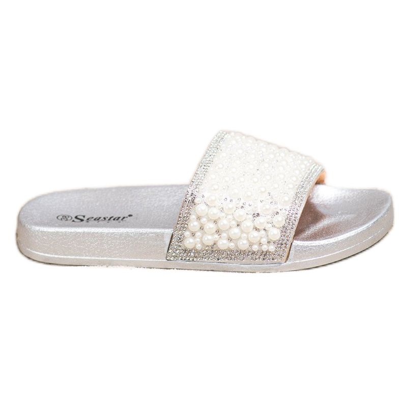Seastar Papuci eleganti cu perle argint Seastar Papuci eleganti cu perle argint