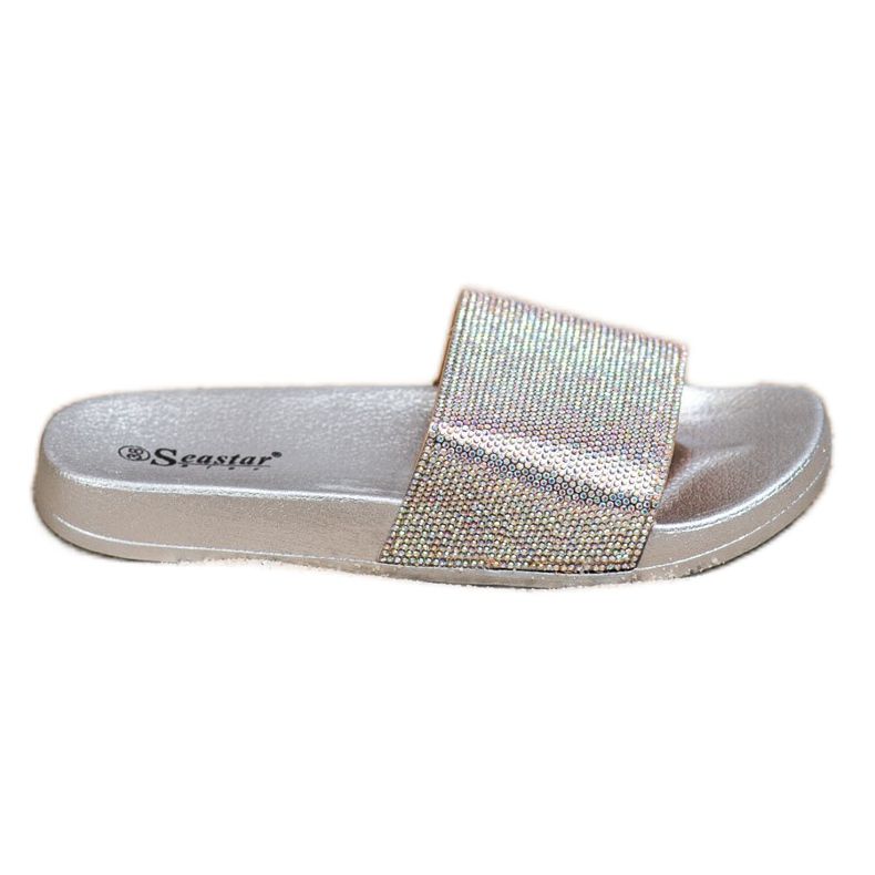 Seastar Papuci Cu Cristale gri
