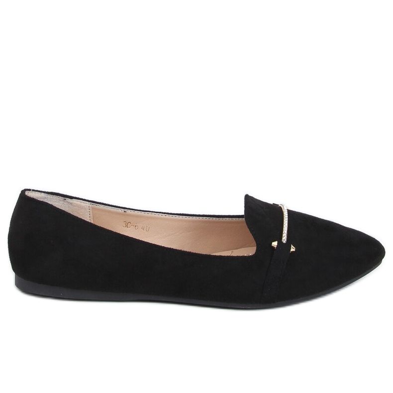Mocasini migdale negre 3C-6 Negre negru