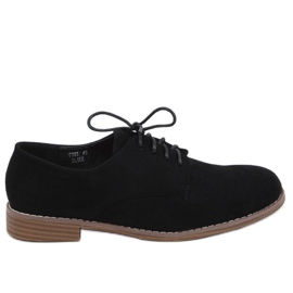 Mocasini cu șiret negru G325 Negru