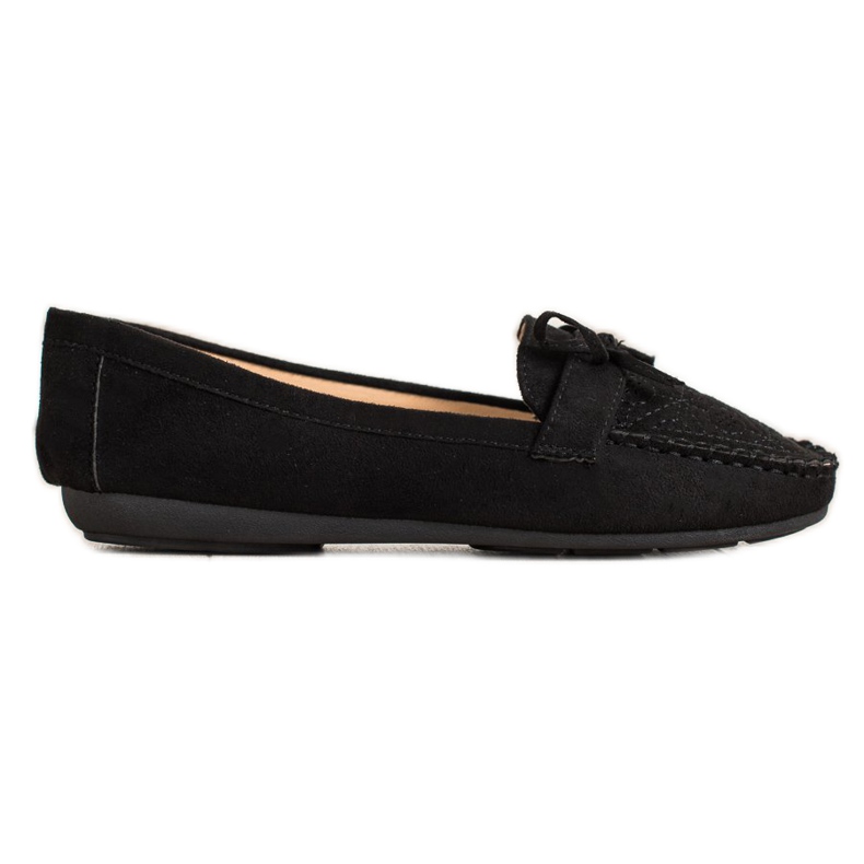 Best Shoes Mocasini casual din piele de căprioară negru