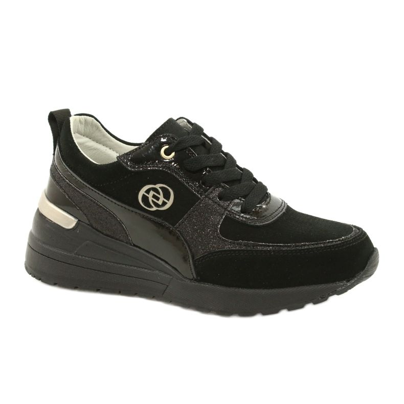 Evento Pantofi de damă din piele cu pană 21PB08-3954 Negri negru